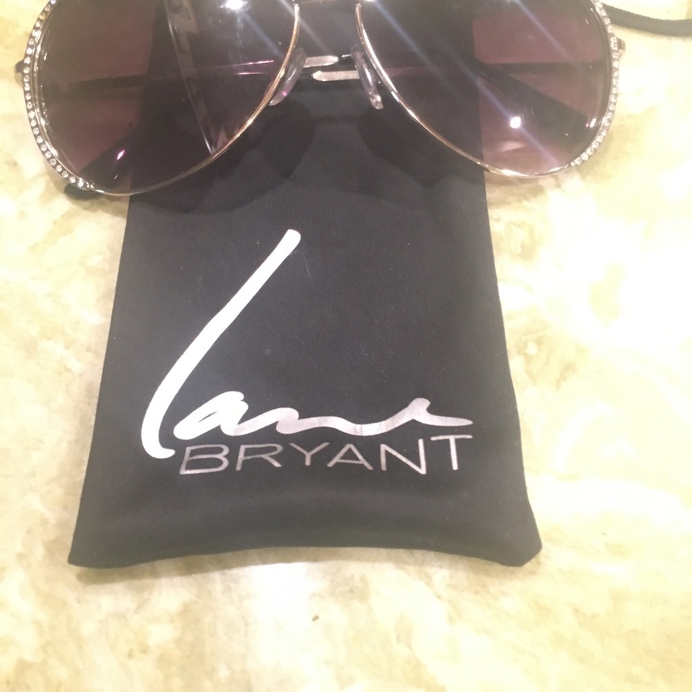 Lane Bryant Aviator Sunglasses with Black Gradient Lenses and Silver Trim